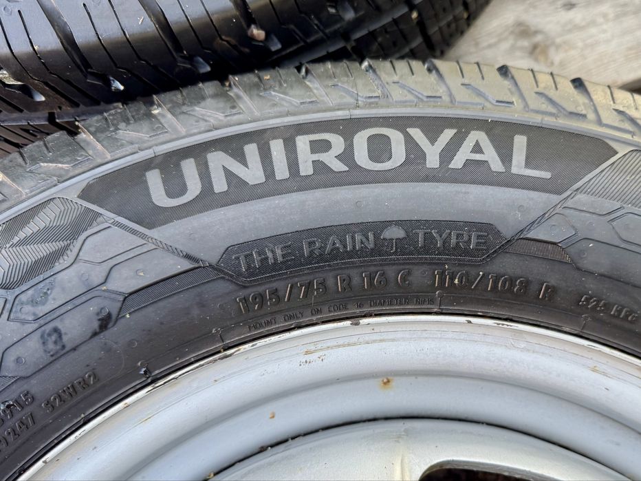 6бр.Джанти 16 6x170+НОВИ ГУМИ Uniroyal 195/65/16C за бус Iveco Daily