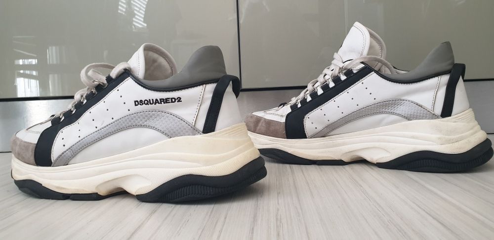 DSQUARED2 Bumpy Leather  551 - 45/29 ОРИГИНАЛ Мъжки Кецове от ест кожа