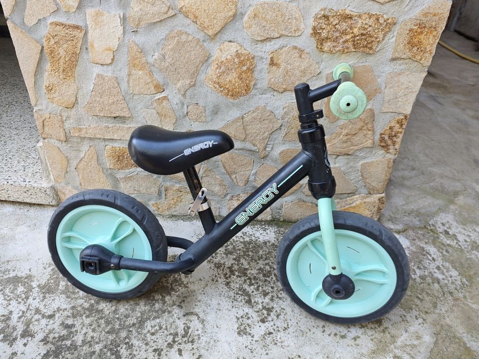 Детски велосипед 2 in 1 - Energy, black & green