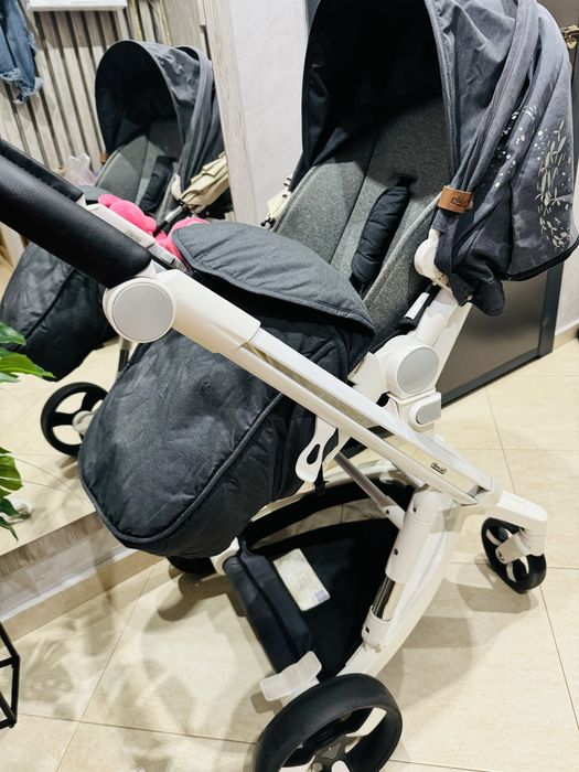 Бебешка количка Chipolino Electra Silver and White