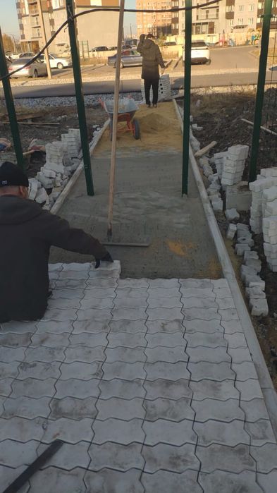 Укладка брусчатки