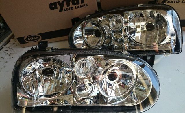 фарове за Голф 3 кристални комплект VW GOLF III НОВИ ГАРАНЦИЯ