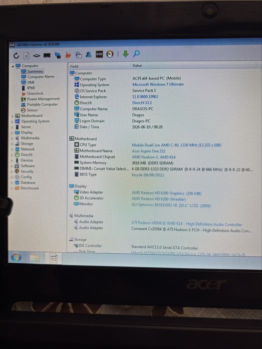 Acer Aspire One 522 (mini laptop)