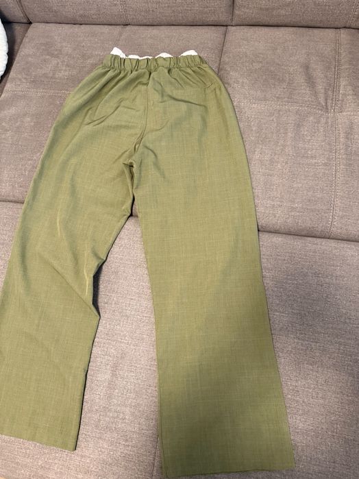 Зелен широк панталон