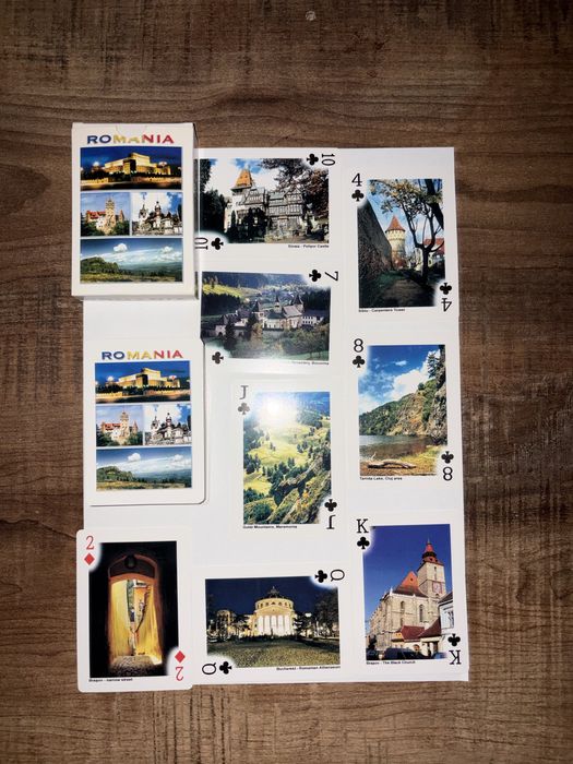 Vand carti de joc cu peisajele Romaniei