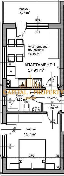 Продава се Едностаен апартамент в Варна, Център - 28 кв.м за 782 €/кв.м - Снимка #4