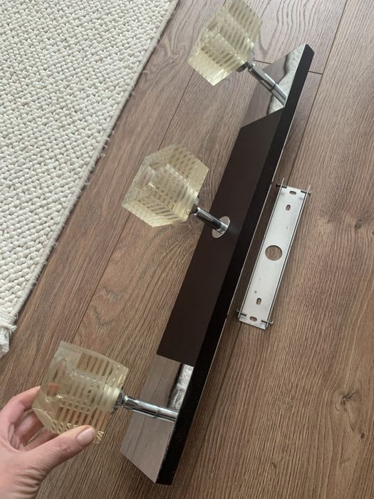 Полилей, метален, цвят венге