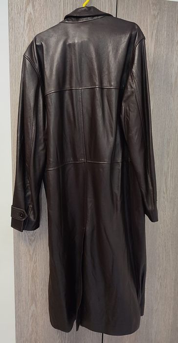 Geaca lunga de piele naturala