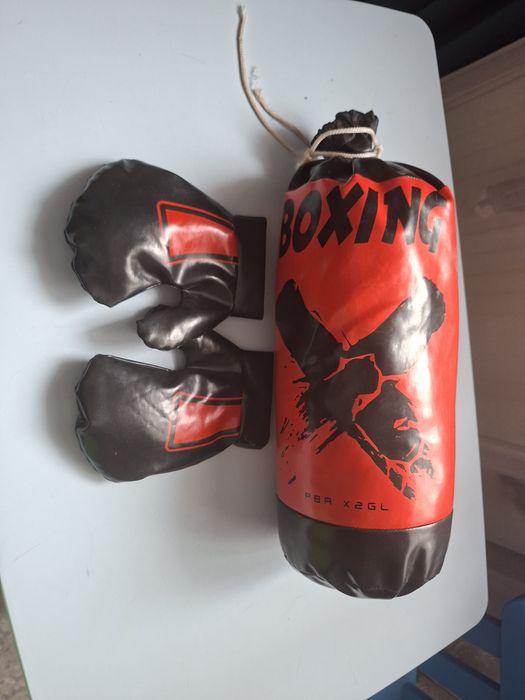 Set sac de box si mănuși prntru copii