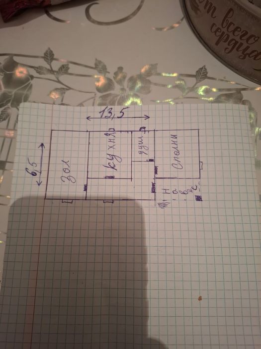 Уй сатылады жанадан салынган.