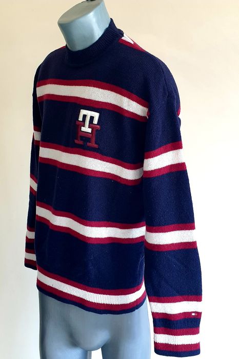 Tommy Hilfiger Monogram Oversize Wool / XS / S  ОРИГИНАЛ Мъжки Пуловер
