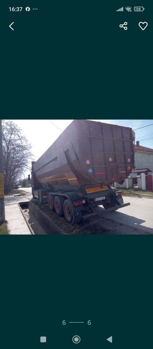 Schimb semiremorca Meiller basculabilă cu prelată