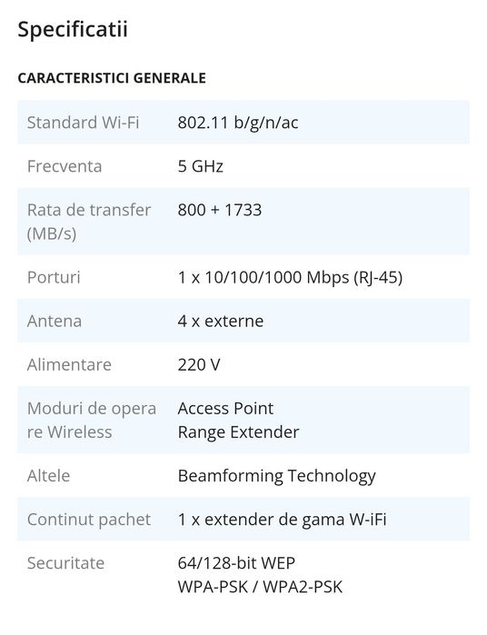 Extender wireless AC2600 TP-Link
