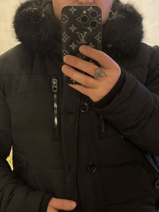 ZARA Men Black Jacket Fur Edition