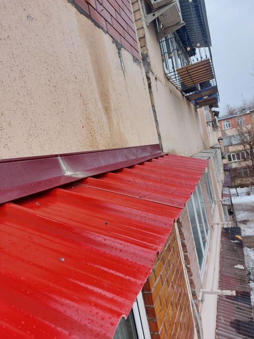 Установка  бесшумные  КОЗЫРЬКИ  и  РОЛИКИ ! + Наружная  Подоконники  !