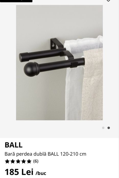 Bara perdea dubla Jysk