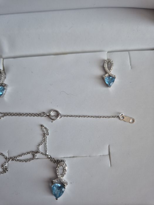 Set nou din aur 14k cu diamante