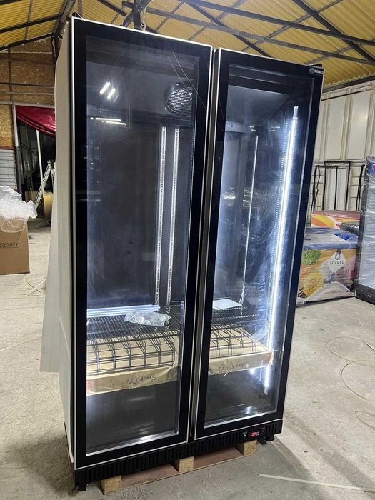 Vitrină frigorifică dublă 2 uși 1980 mm LED 0–10°C