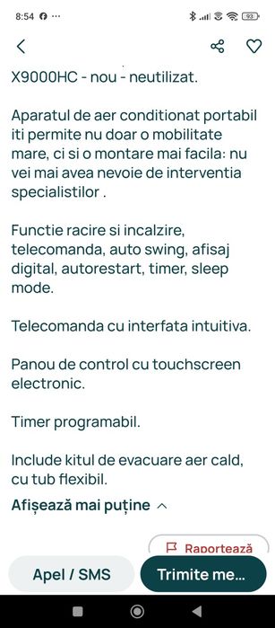 Aer Condiționat Mobil. 12000TBU