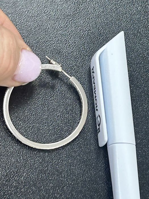 Серьги белое золото 750