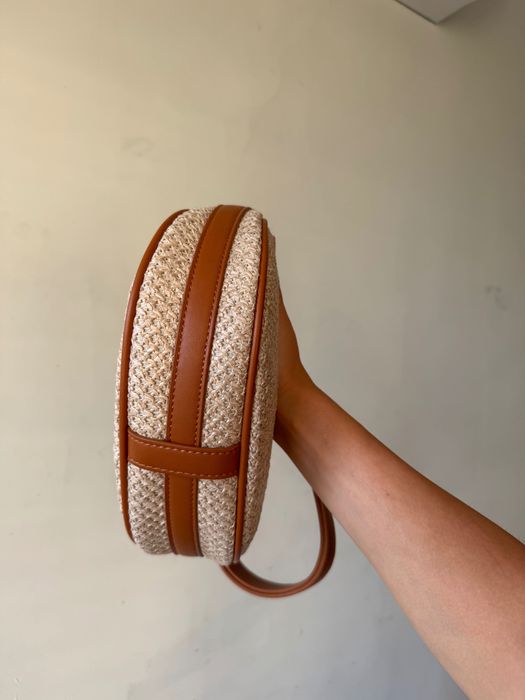 Сламена кафява лятна чанта
