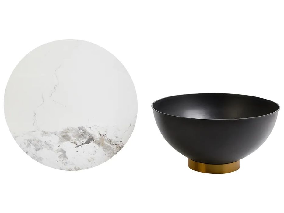 NOU Masa de cafea NADINE, ceramică, cu depozitare