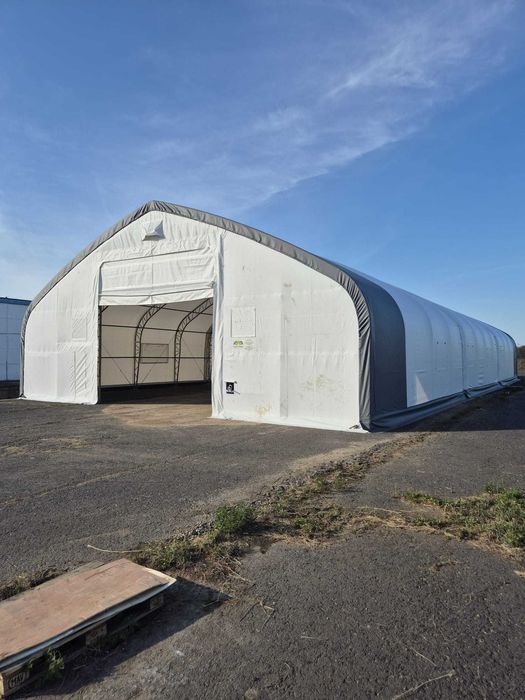 Cort depozitare, industrială, structura ușoară cu prelată