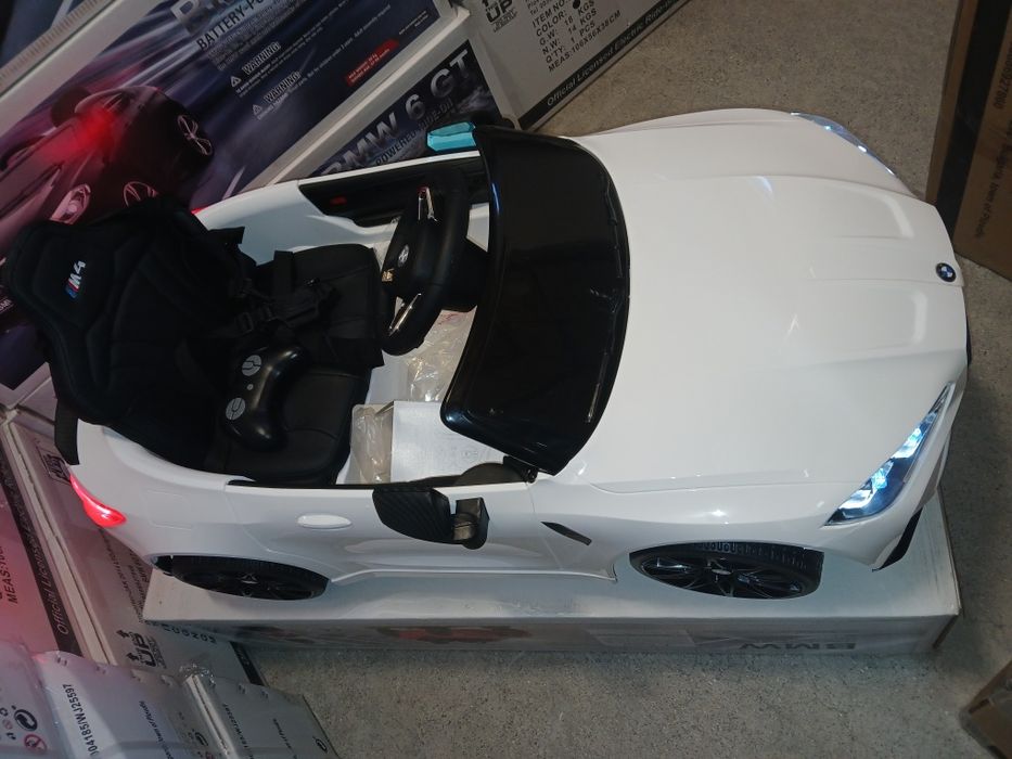 Топ!!Промо цена Акумулаторна кола BMW M4с меки гуми,кожен салон,12V