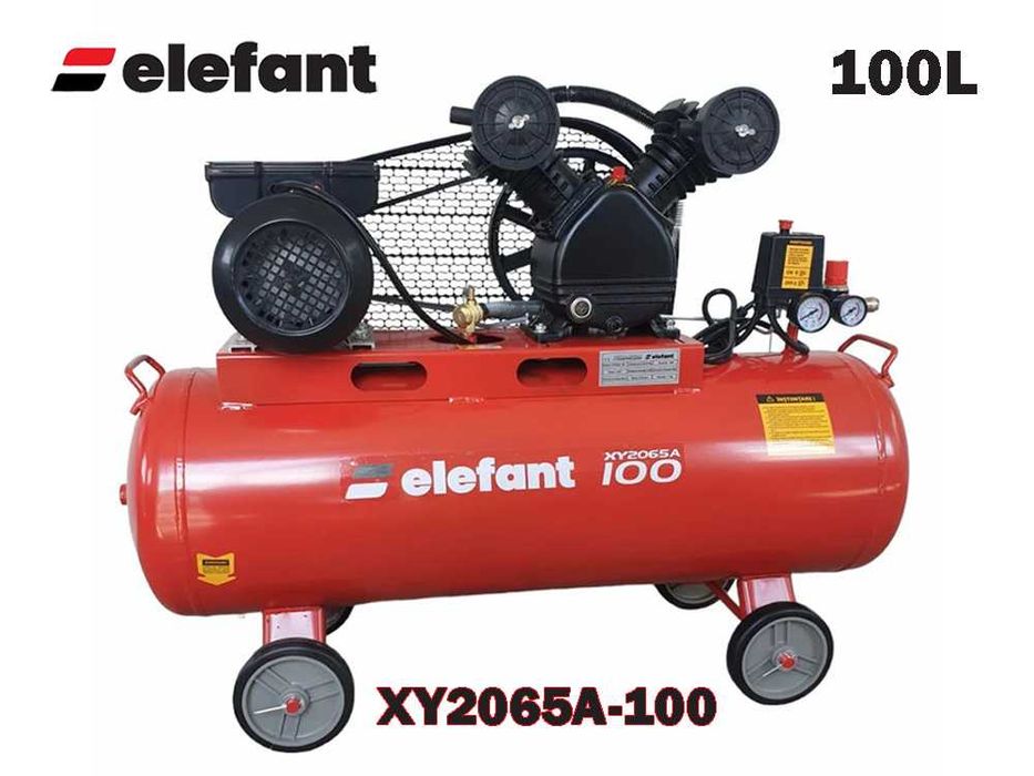 Компресор за въздух 100л, Elefant XY2065A-100, маслен, 8bar, 3hp