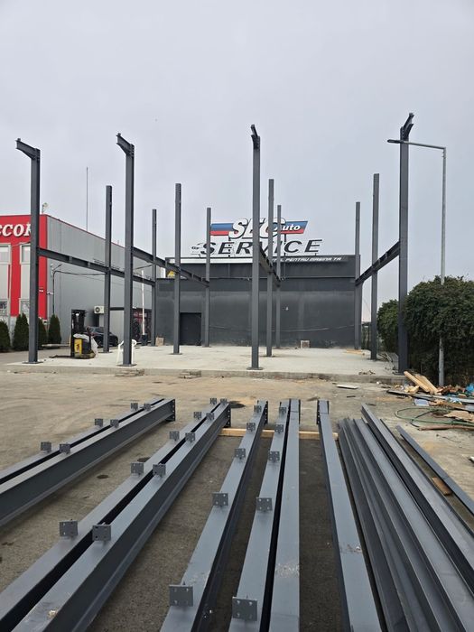 Vând hală metalica 12m×30m×4m cofectionata din profile ipe 200 Ferme s