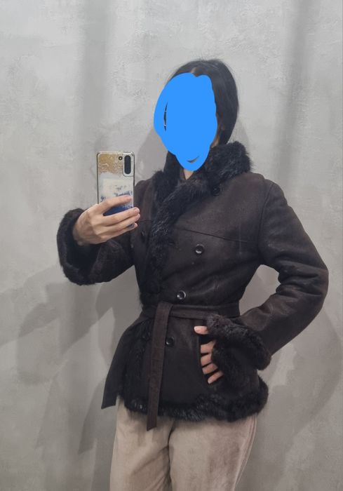 Дубленка с опушкой из бобра