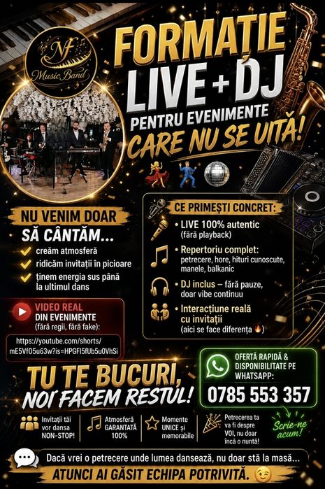 Formatie Nunta  MUZICA LIVE SI DJ