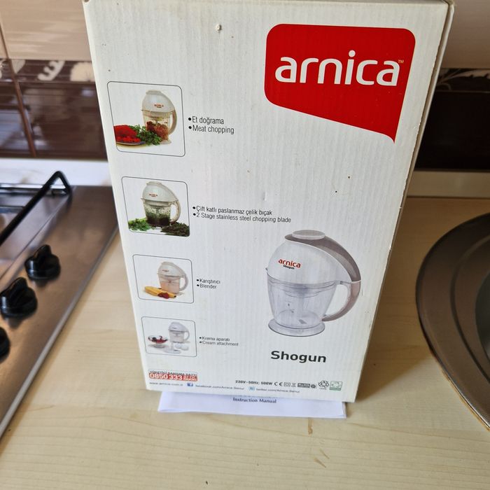 Mini robot de bucătărie Arnica Shogun cu 4 lame
