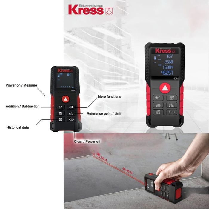 Дальномер лазерный Kress KI201 70m