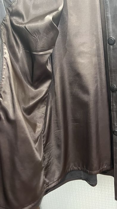 Haina piele naturala culoare maro