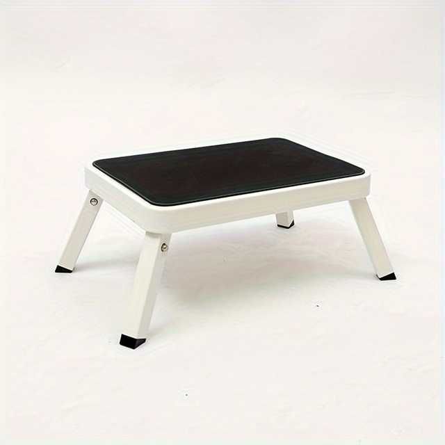 Сгъваема степенка за кемпер, Стомана, бяла