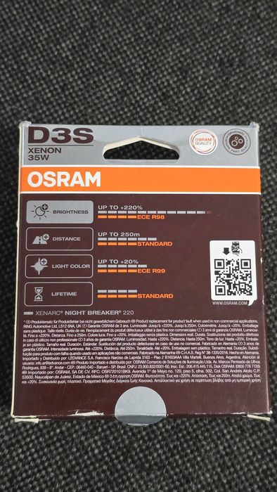 Set Xenon D3S Osram Night Breaker Laser + 220 %