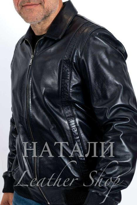 Кожен бомбър Лео