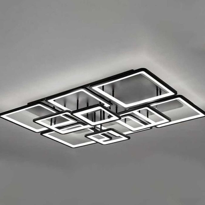 Абажур Луксозна LED 120W плафониера лампа плафон димируема квадрати