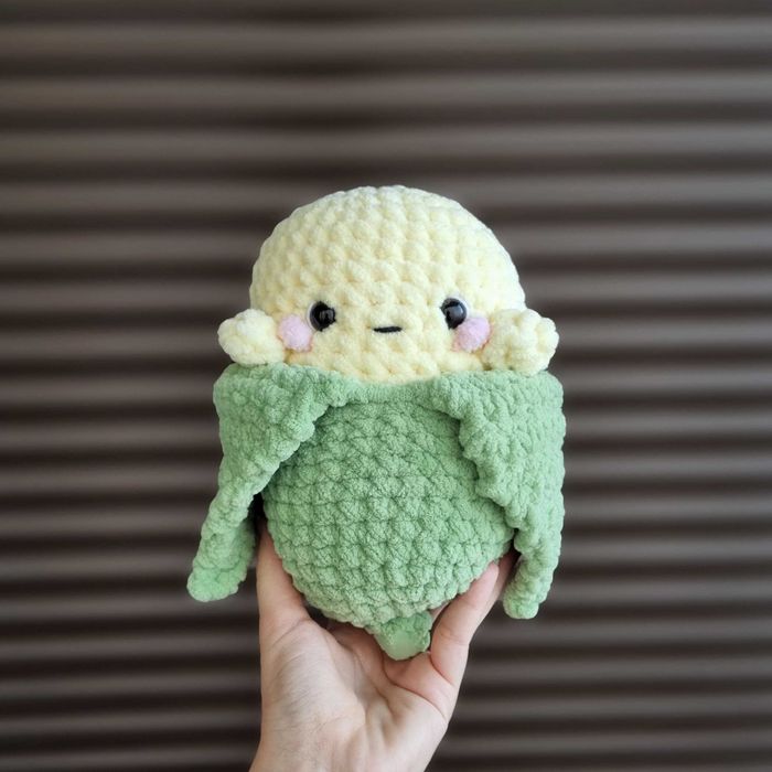 Jucărie porumb croșetată manual din fir moale -jucărie handmade unicat