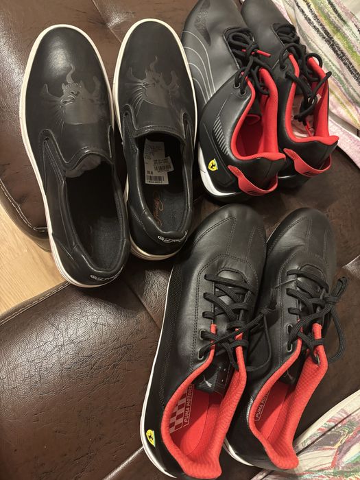 Обувки на пума(ферари) и Ед Харди