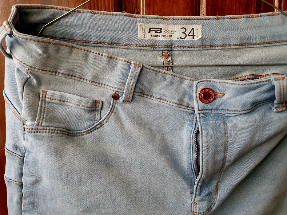 Blugi fete strech talie înaltă