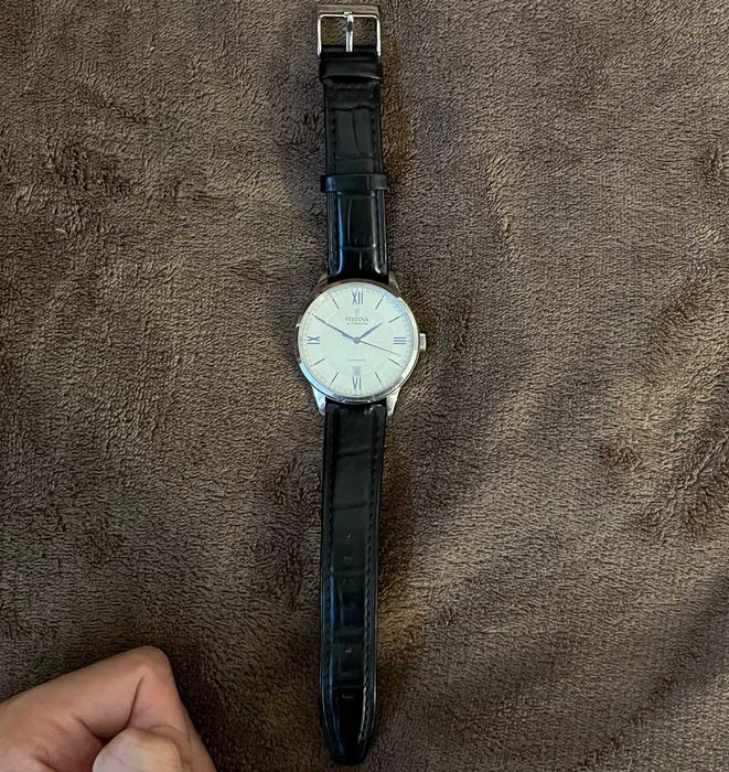 Vand ceas Festina mecanic, geam safir, curea piele naturala