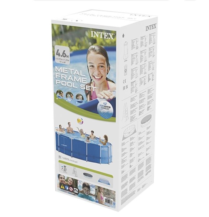 Бассейн каркасный Intex 457x457x122см