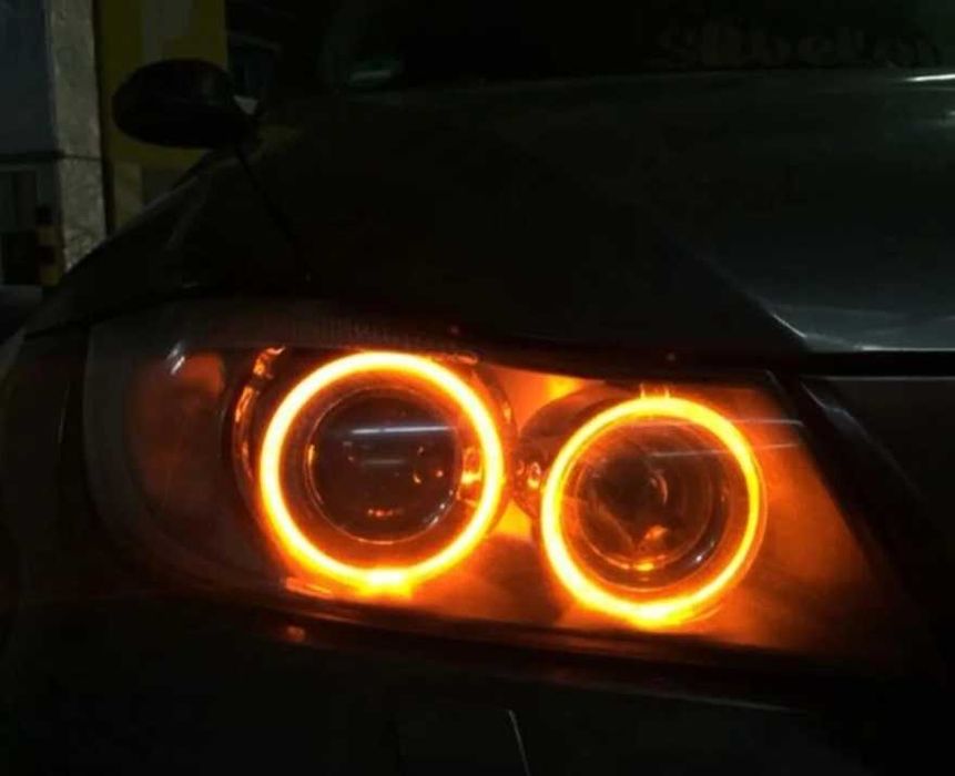 Комплект LED Angel Eyes крушки за BMW CANBUS оранжева светлина