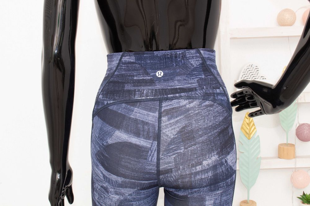 Lululemon Wunder оригинален дамски клин син камофлаж висока талия XS