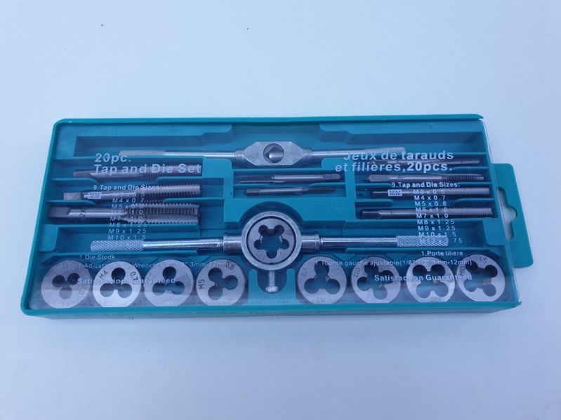 Trusa tarozi si filiere 20 piese M3-M12