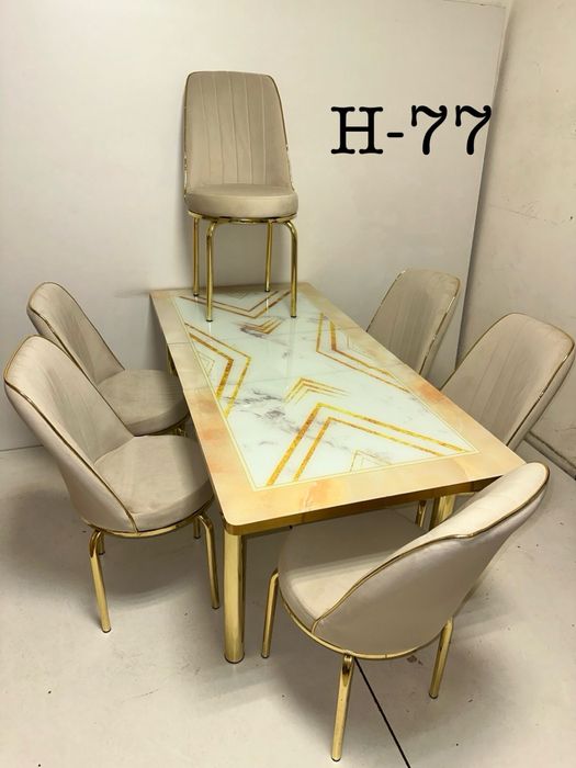 Комплект разтегателна маса +6 стола