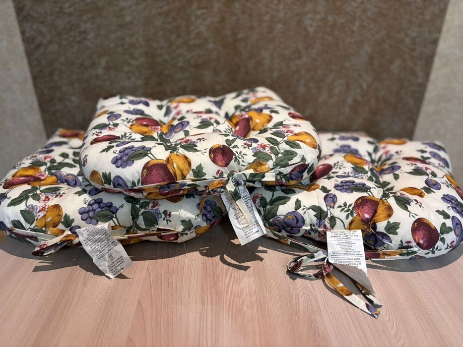 Подушка на стул для сидения с завязками