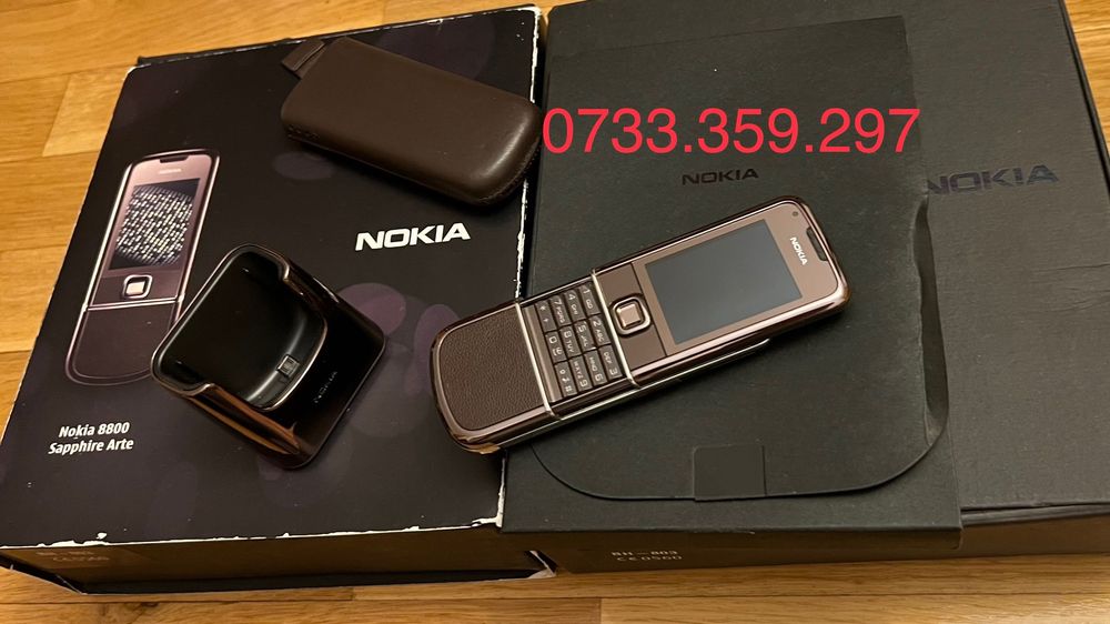 Nokia 8800 ARTE Sapphire CA NOU ! Full Box ! RARITATE Telefon Colectie